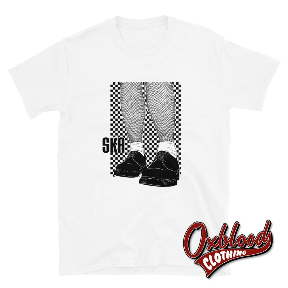 Skanking Reggae Ska Girl T-Shirt White / S Shirts