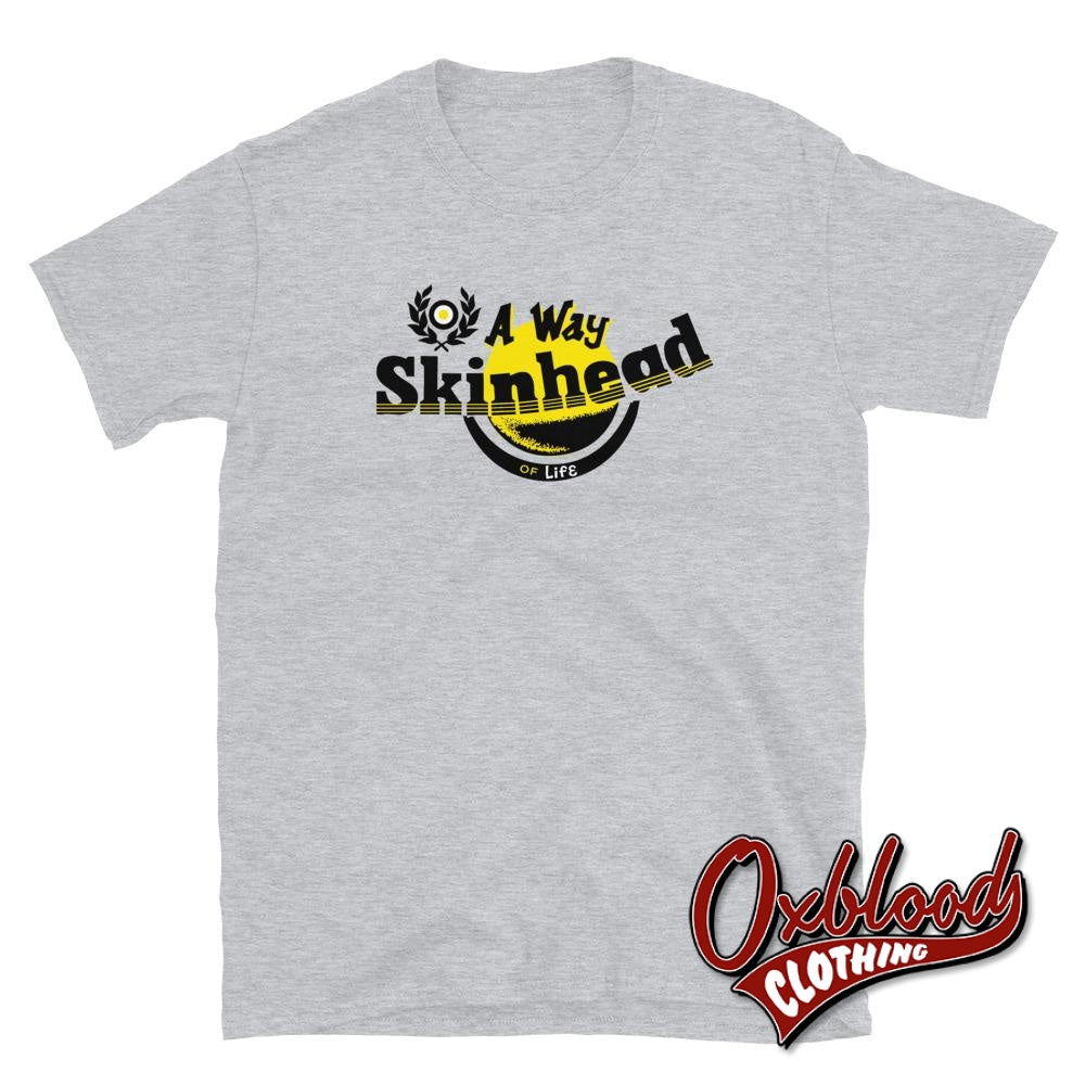 Skinhead - A Way Of Life T-Shirt Doctor Martens Boot Style Sport Grey / S