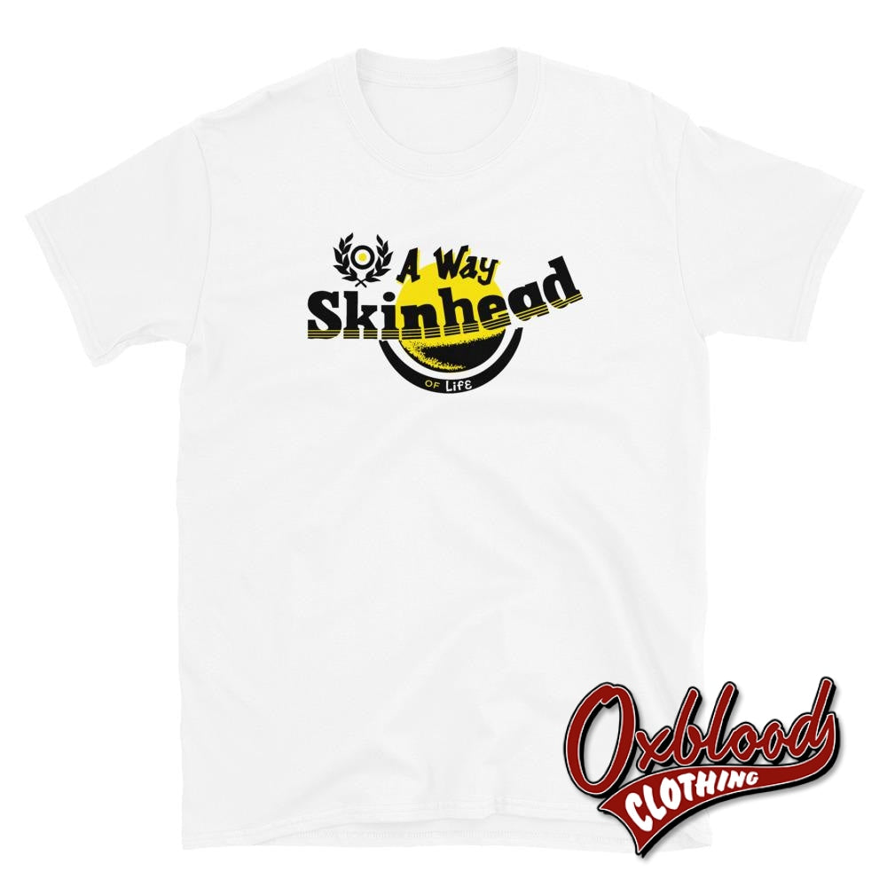 Skinhead - A Way Of Life T-Shirt Doctor Martens Boot Style White / S