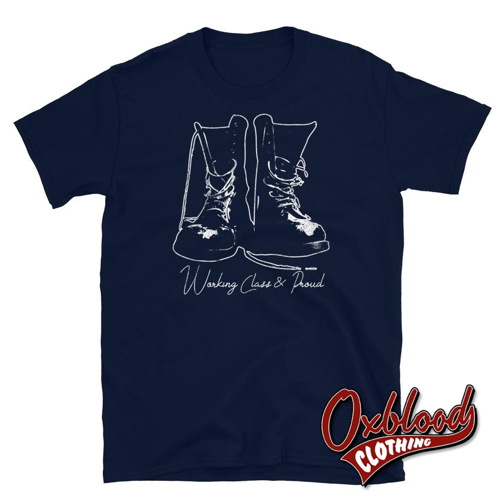 Skinhead Boots: Working Class & Proud T-Shirt Navy / S Shirts