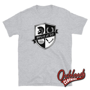 Skinhead Coat Of Arms Shield T-Shirt - And Ska Clothing Sport Grey / S