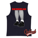Load image into Gallery viewer, Skinhead Girl Cut-Off Muscle Shirt Navy / S Tank Top
