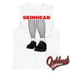 Load image into Gallery viewer, Skinhead Girl Cut-Off Muscle Shirt White / S Tank Top

