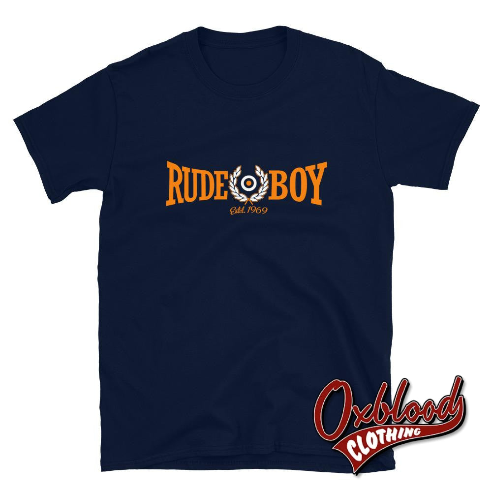 Skinhead Rude Boy T-Shirt - 1969 Hard Mod Clothing Navy / S