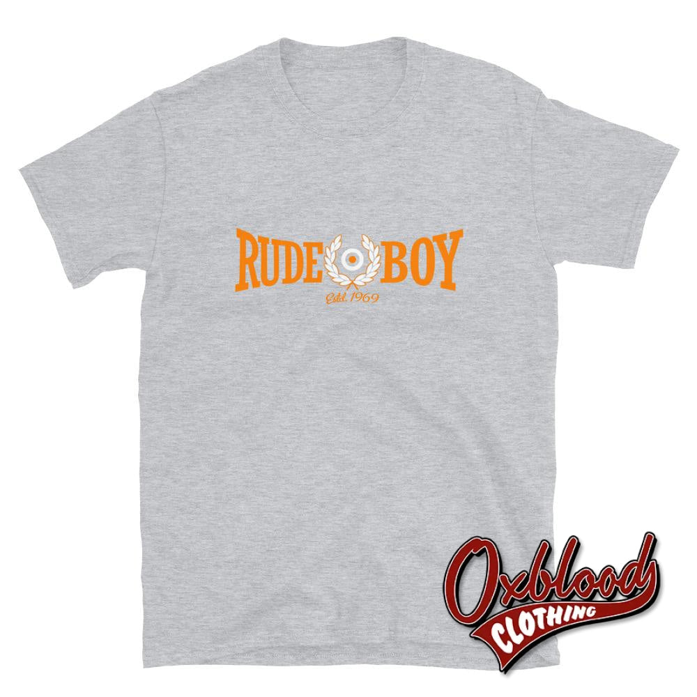 Skinhead Rude Boy T-Shirt - 1969 Hard Mod Clothing Sport Grey / S