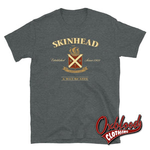 Skinhead Whiskey Label T-Shirt - And Ska Clothing Dark Heather / S