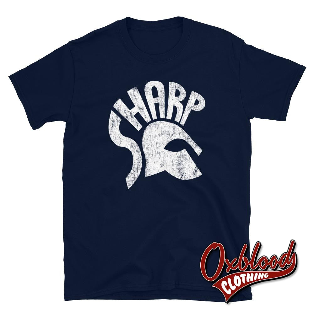 Skinheads Against Racial Prejudice T-Shirt - S.h.a.r.p. / Sharp Shirt Navy S