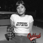 Cargar imagen en el visor de la galería, Skinheads Do It Better Crop Top - Organic Skinhead Girl Cropped Tee Shirt
