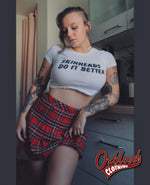 Cargar imagen en el visor de la galería, Skinheads Do It Better Crop Top - Organic Skinhead Girl Cropped Tee Shirt
