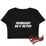 Cargar imagen en el visor de la galería, Skinheads Do It Better Crop Top - Organic Skinhead Girl Cropped Tee Skinbyrd Shirt Xs
