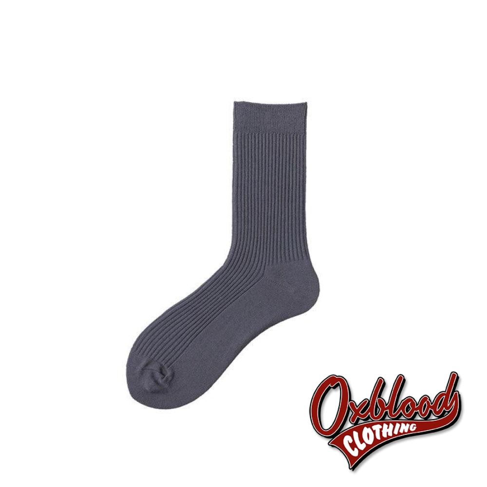 Solid Coloured Mens Socks - Fluorescence Color Smoky Gray / Eur39-44
