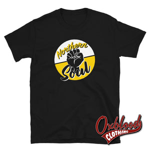 Soul Fist T-Shirt - 1970S Northern Fashion & Clothing Womens/mens Black / S
