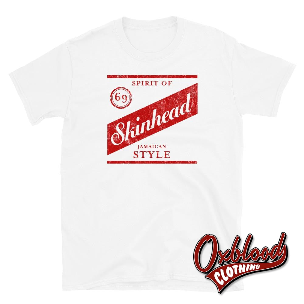 Spirit Of 69 Skinhead T-Shirt - Jamaican Style Reggae Clothing Uk White / S