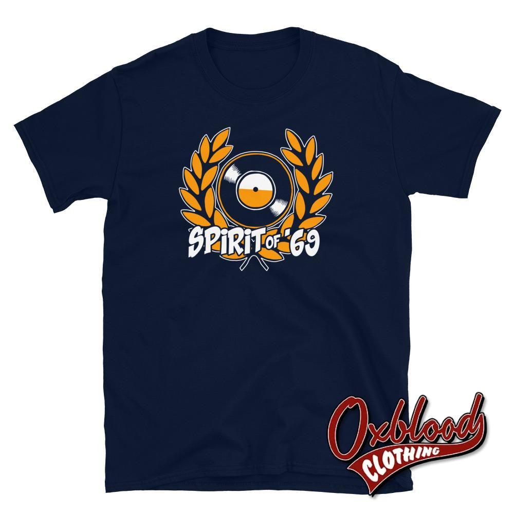 Spirit Of 69 T-Shirt - Skinhead Style Clothing & Fashion 1970S Navy / S Shirts