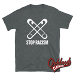 Cargar imagen en el visor de la galería, Stop Racism T-Shirt - Crossed Safety Pin Anti-Racist Dark Heather / S Shirts
