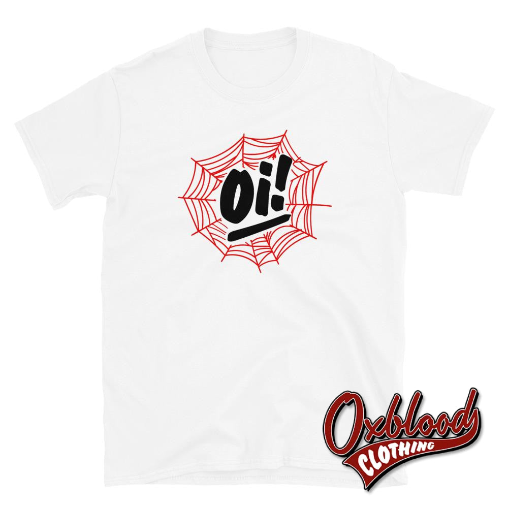 Streetpunk Oi! Spiderweb T-Shirt - Punk Clothing White / S