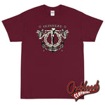 Lade das Bild in den Galerie-Viewer, Tattoo Crucified Skinhead T-Shirt - Punk Ska Oi! Reggae Maroon / S
