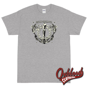 Tattoo Crucified Skinhead T-Shirt - Punk Ska Oi! Reggae Sport Grey / S