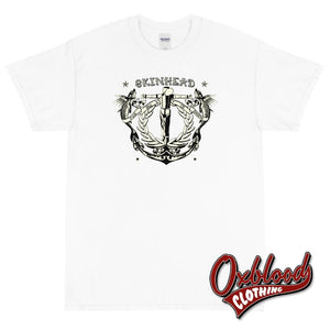 Tattoo Crucified Skinhead T-Shirt - Punk Ska Oi! Reggae White / S