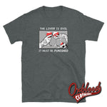 Load image into Gallery viewer, The Liver Is Evil T-Shirt - Drinking T-Shirts &amp; Drinkers Clothing Dark Heather / S
