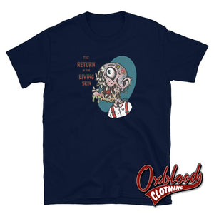 The Return Of The Living Skin T-Shirt - Nitxo Horror Punk Clothing Navy / S