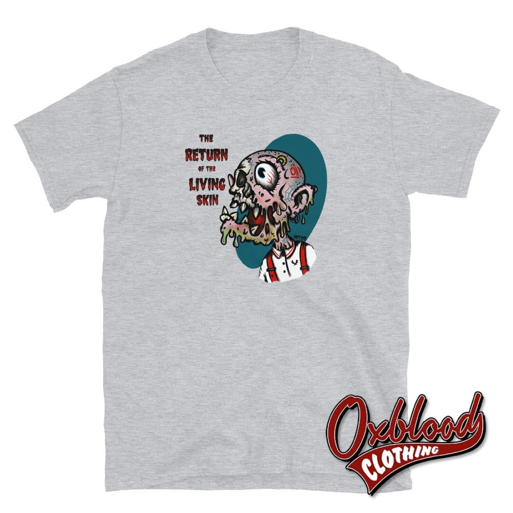 The Return Of The Living Skin T-Shirt - Nitxo Horror Punk Clothing Sport Grey / S