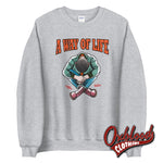 Load image into Gallery viewer, Traditional Skinhead A Way Of Life Sweatshirt - Mr Duck Plunkett Sport Grey / S

