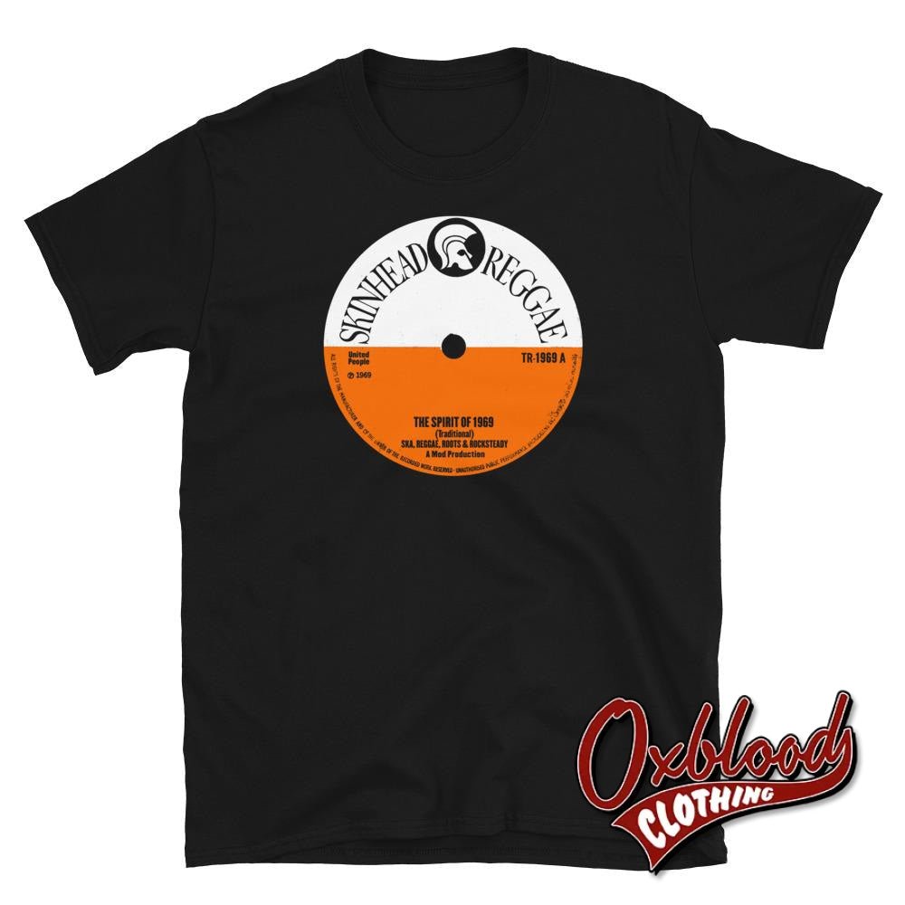 Traditional Skinhead Reggae T-Shirt - Trojan Boss 1969 Ska Roots & Rocksteady Black / S