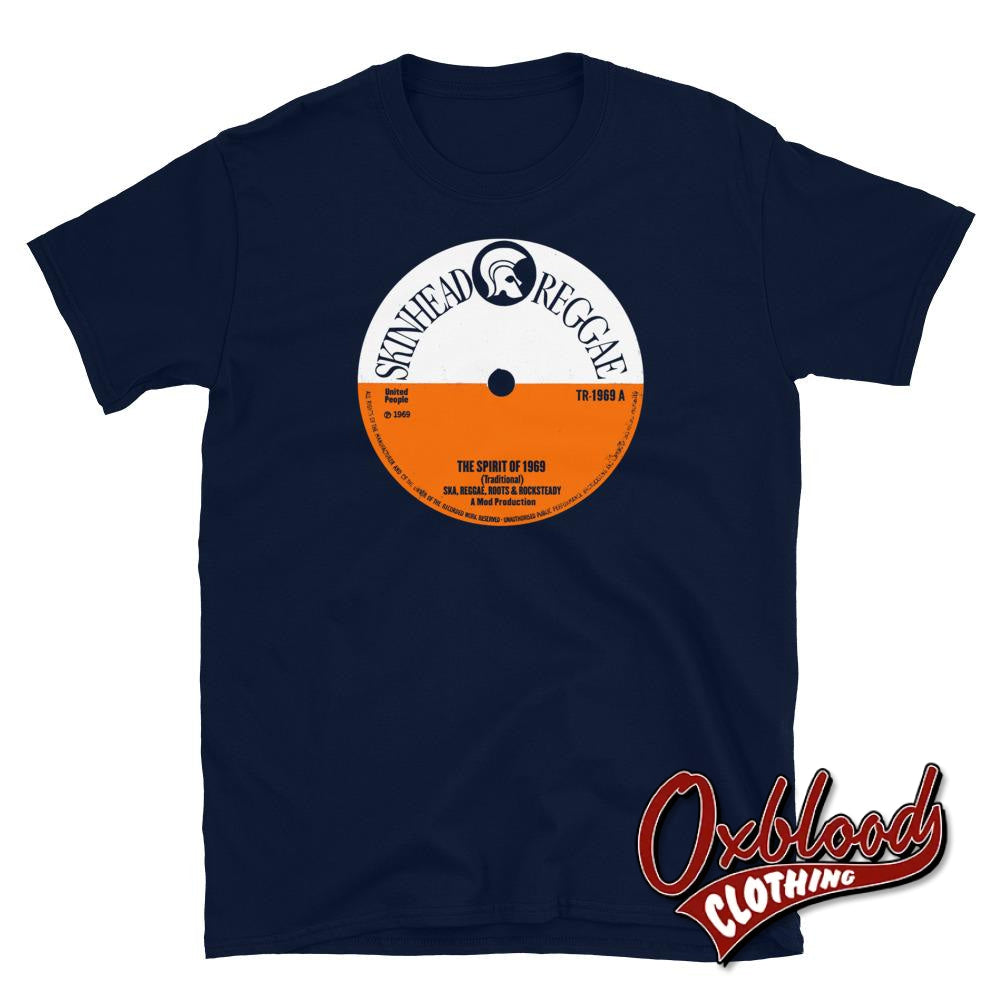 Traditional Skinhead Reggae T-Shirt - Trojan Boss 1969 Ska Roots & Rocksteady Navy / S