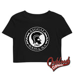 Load image into Gallery viewer, Organic Trojan Reggae Roots &amp; Ska Crop Top - Boss Cropped Shirt Black / Xs
