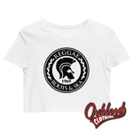 Load image into Gallery viewer, Organic Trojan Reggae Roots &amp; Ska Crop Top - Boss Cropped Shirt White / Xs
