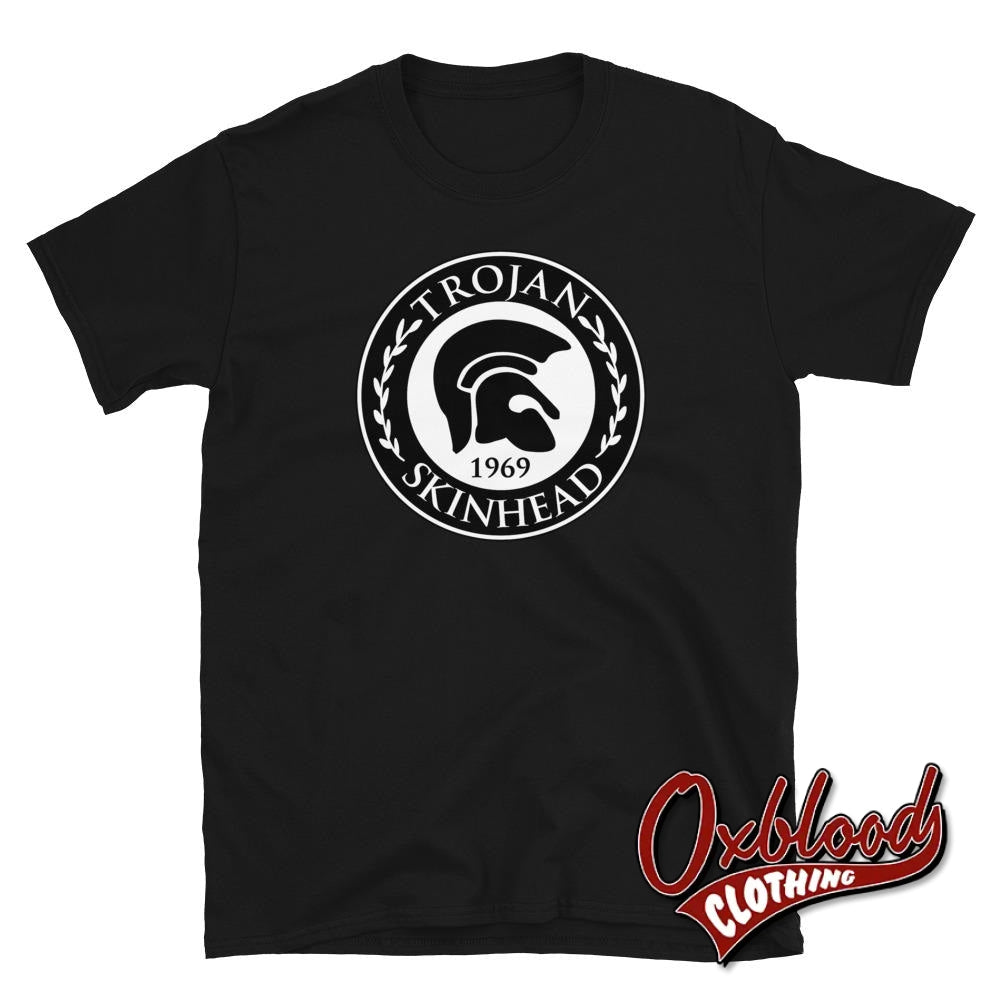 Trojan Skinhead Helmet T-Shirt - Anti-Racist Clothing Black / S Shirts