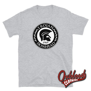 Trojan Skinhead Helmet T-Shirt - Anti-Racist Clothing Sport Grey / S Shirts