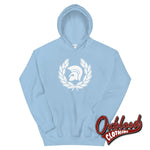 Load image into Gallery viewer, Trojan Skinhead Reggae Hoodie - 1969 Ska Laurel Wreath Light Blue / S
