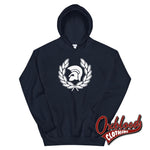Load image into Gallery viewer, Trojan Skinhead Reggae Hoodie - 1969 Ska Laurel Wreath Navy / S
