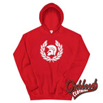 Load image into Gallery viewer, Trojan Skinhead Reggae Hoodie - 1969 Ska Laurel Wreath Red / S
