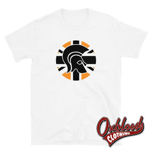 Trojan Skinhead Reggae T-Shirt - Orange & Black Union Jack White / S