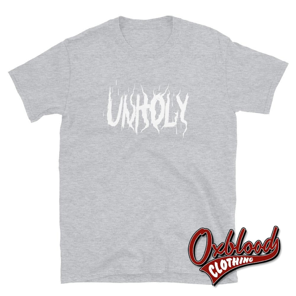 Unholy Satanic Pagan - Atheist / Anti-Church Punk Goth Sport Grey S