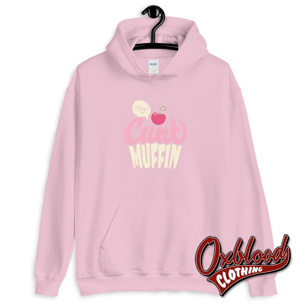 Unisex Hey Cuntmuffin Hoodie Light Pink / S