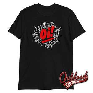 Unisex Oi! Spiderweb T-Shirt - Streetpunk Gothic Aesthetic Black / S