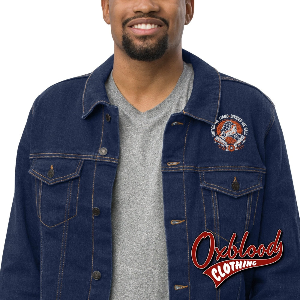 United We Stand Divided Fall Denim Jacket - Anti-Racist