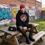 Lade das Bild in den Galerie-Viewer, "United We Stand Divided We Fall" Bruderschaft Hoodie - Fuck Rassism - Old School Design - Trojan &amp; Oi!, Punks &amp; Skins
