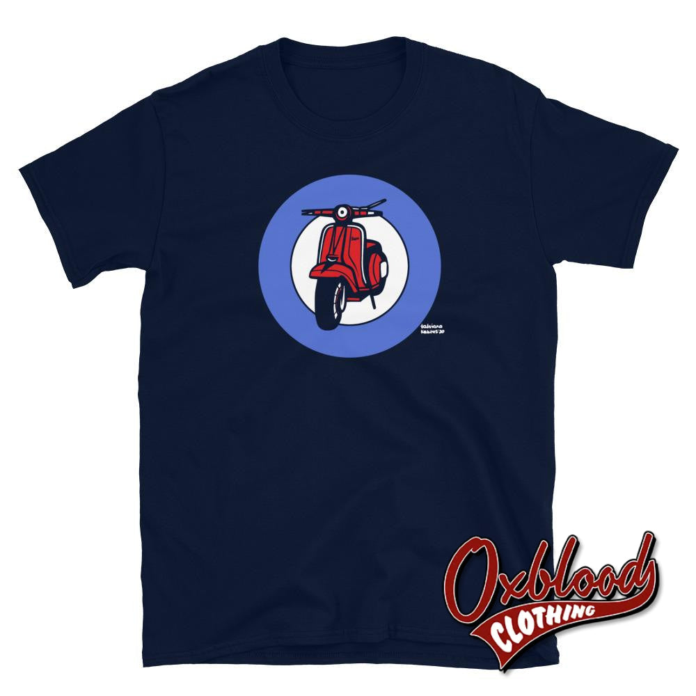 Vespa Scooter Motorcycle T-Shirt - Scooterboy/bootboy/scooterist Navy / S Shirts