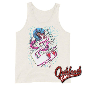 Vintage Punk Street Art Tank Top - Skater Clothing Oatmeal Triblend / Xs