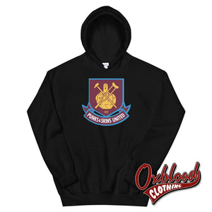West Ham Punks Skins United Hoodie FuBball 1312 Westham Sweatshi Oxblood Clothing