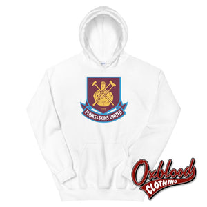 West Ham Punks Skins United Hoodie FuBball 1312 Westham Sweatshi Oxblood Clothing