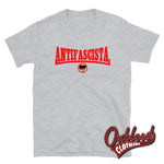 Lade das Bild in den Galerie-Viewer, White Antifacista T-Shirt - Antifa Flag Logo Sport Grey / S Shirts
