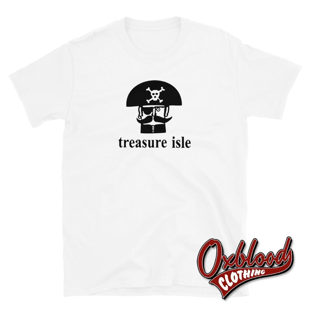 White Treasure Isle Records T-Shirt - Reggae/ska Record Label Duke Reid Trojan / S