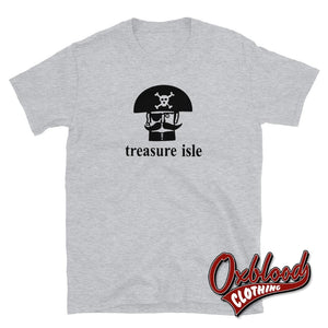 White Treasure Isle Records T-Shirt - Reggae/ska Record Label Duke Reid Trojan Sport Grey / S