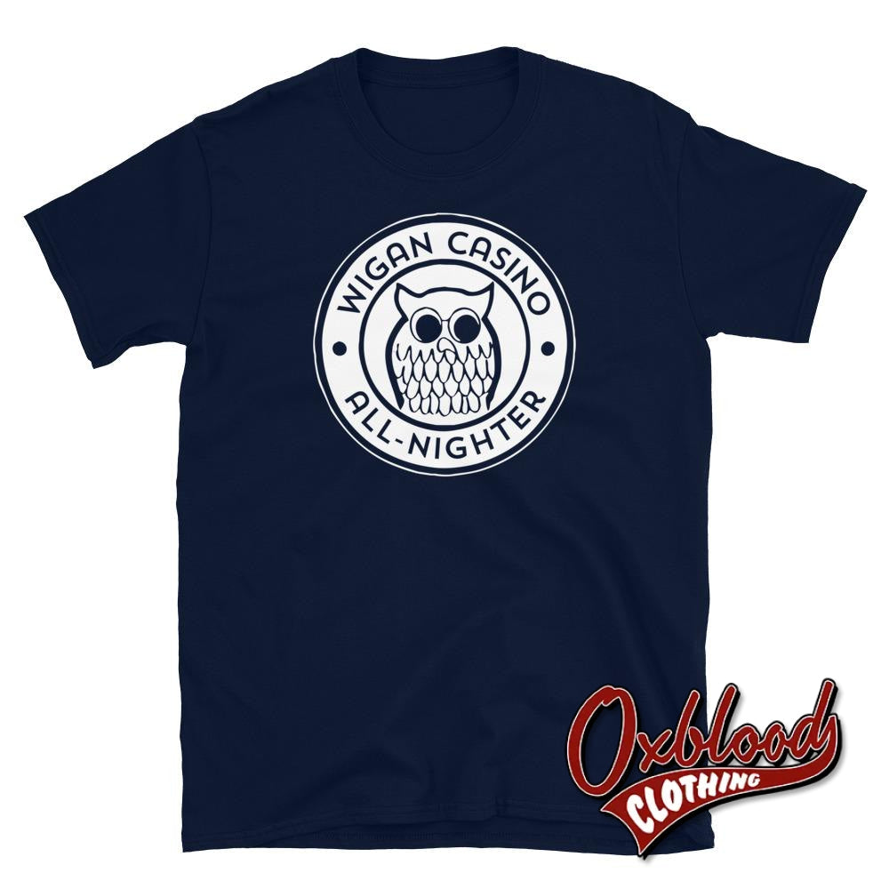 Wigan Casino All-Nighter T-Shirt - Northern Soul Clothing Navy / S Shirts